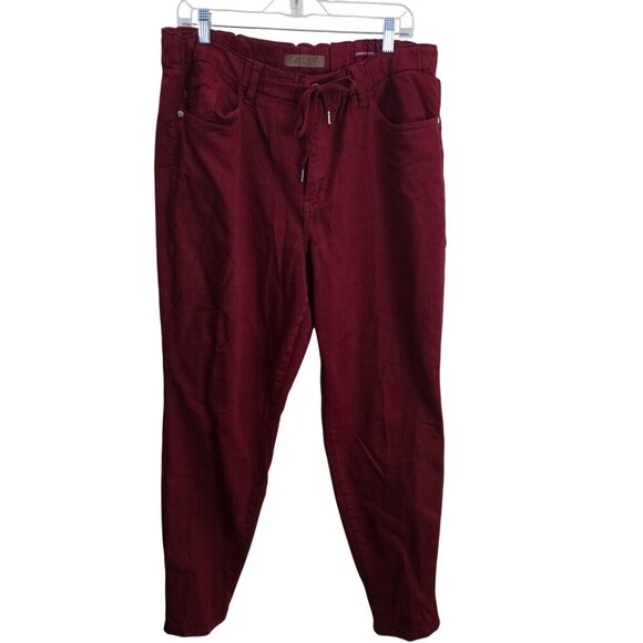 Judy Blue Pull On Double Cuff Joggers Pants Scarlet Stretch Transition Size 14W - Picture 2 of 12